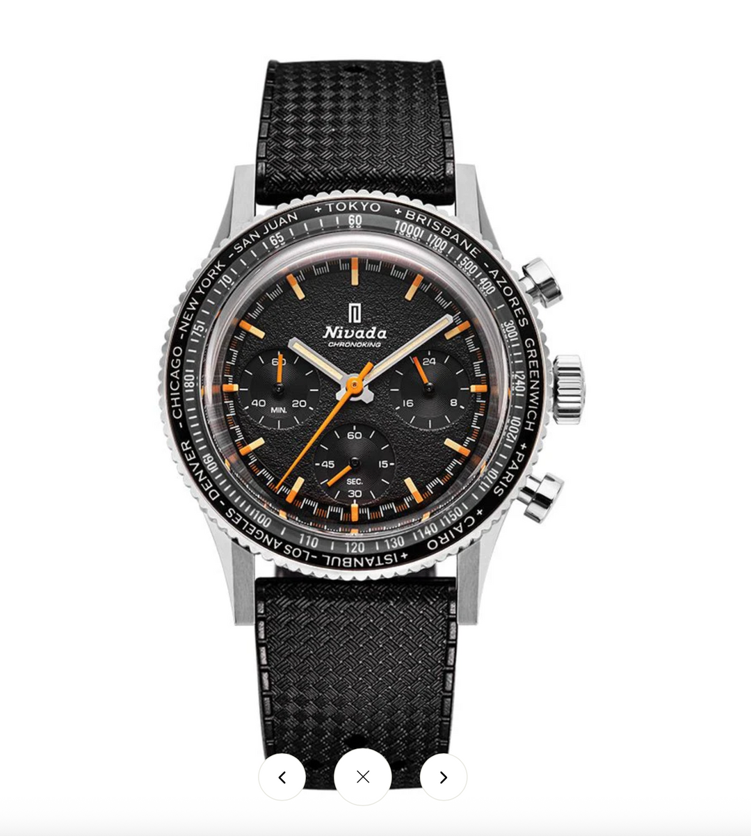 Nivada Chronoking Mecaquartz GMT 38mm *Neu*