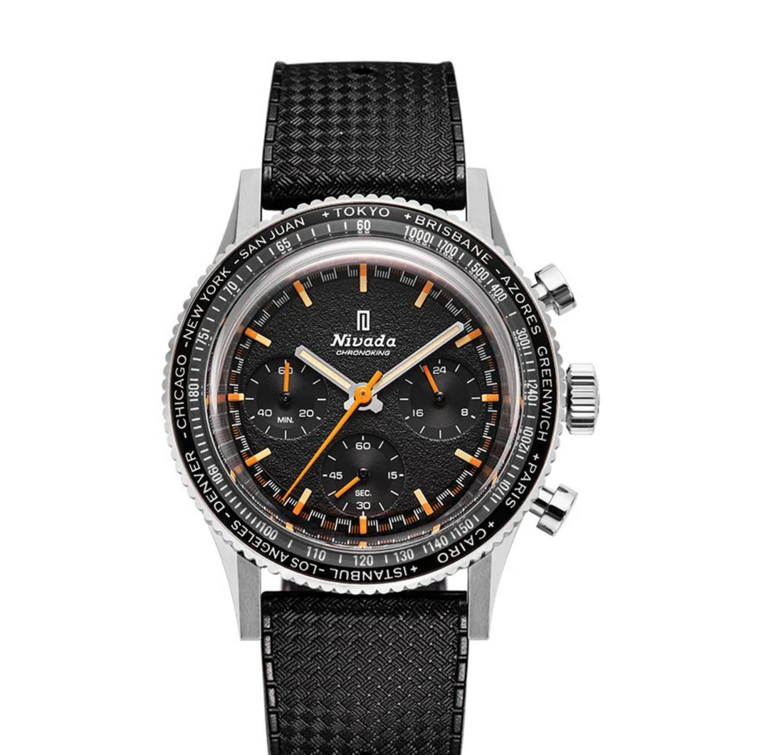 Nivada Chronoking Mecaquartz GMT 38mm *Neu*