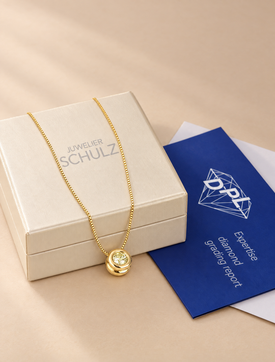 Fancy Light Yellow Brillant-Kette mit 0,614 ct
