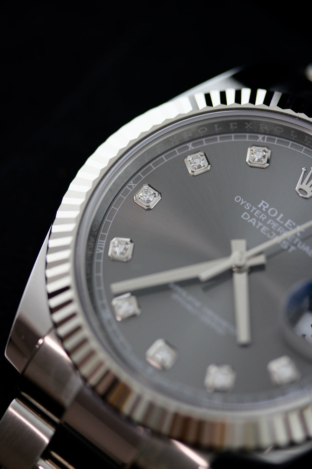 Rolex Datejust Rhodium Diamond Dial 41 mm (Full Set)