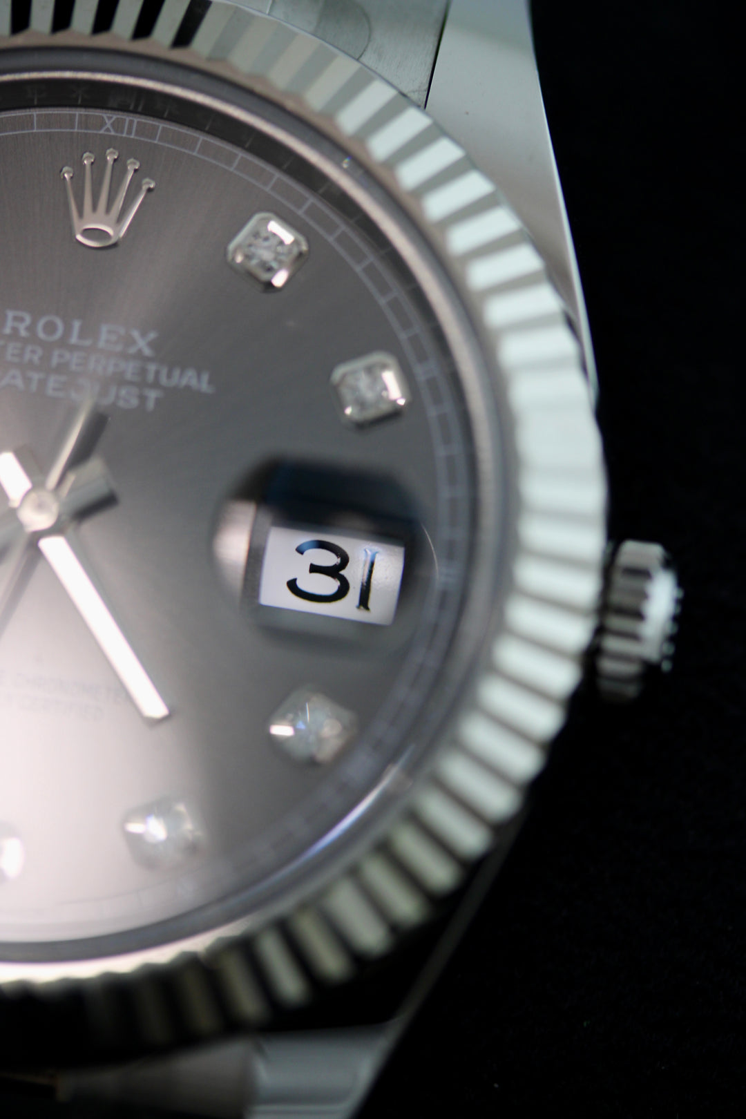 Rolex Datejust Rhodium Diamond Dial 41 mm (Full Set)