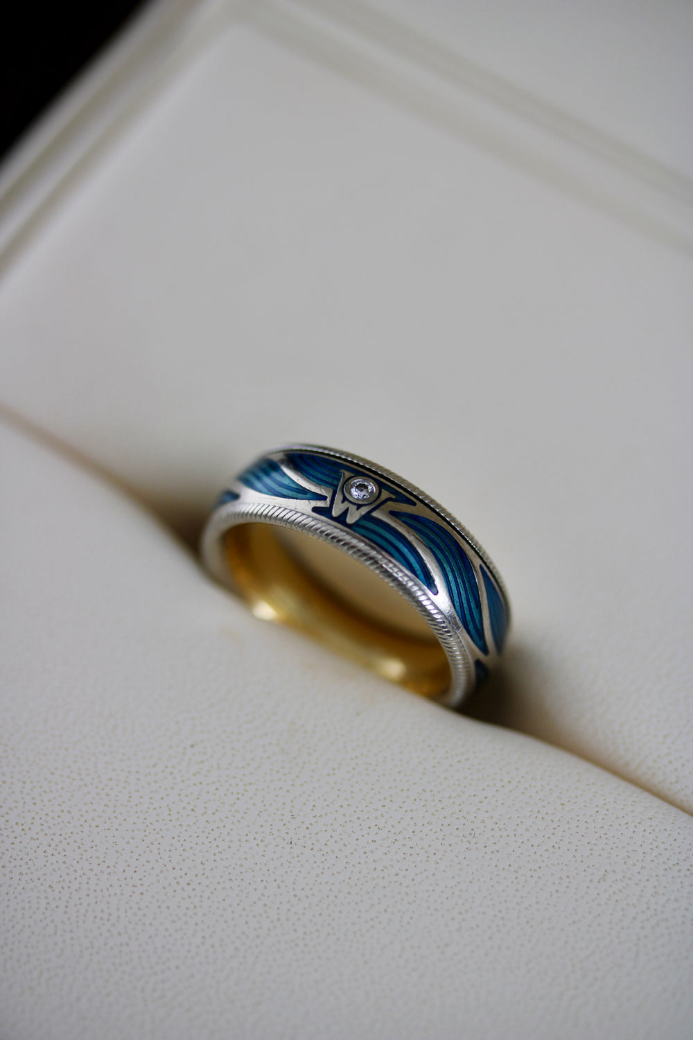 Wellendorff Shimmerring Waves aus 750 Weißgold