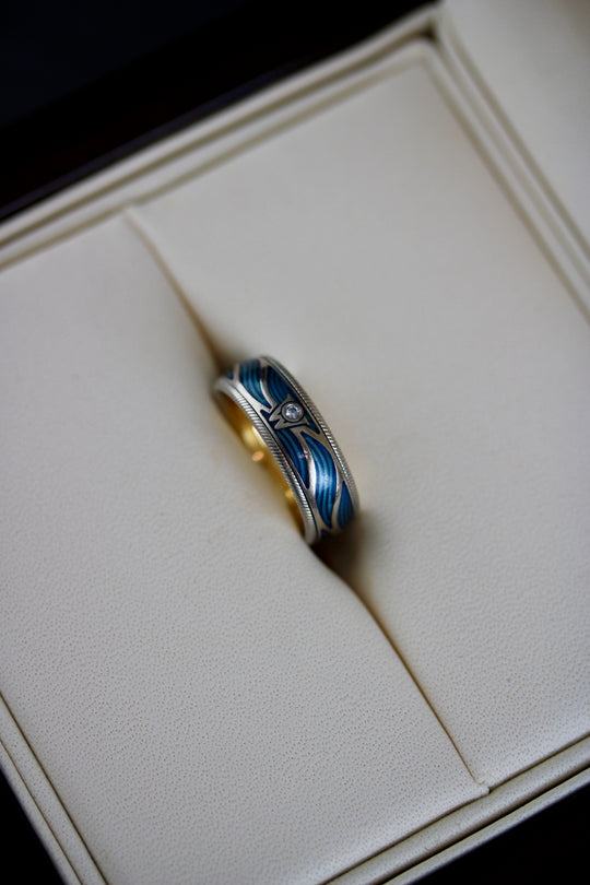 Wellendorff Shimmerring Waves aus 750 Weißgold