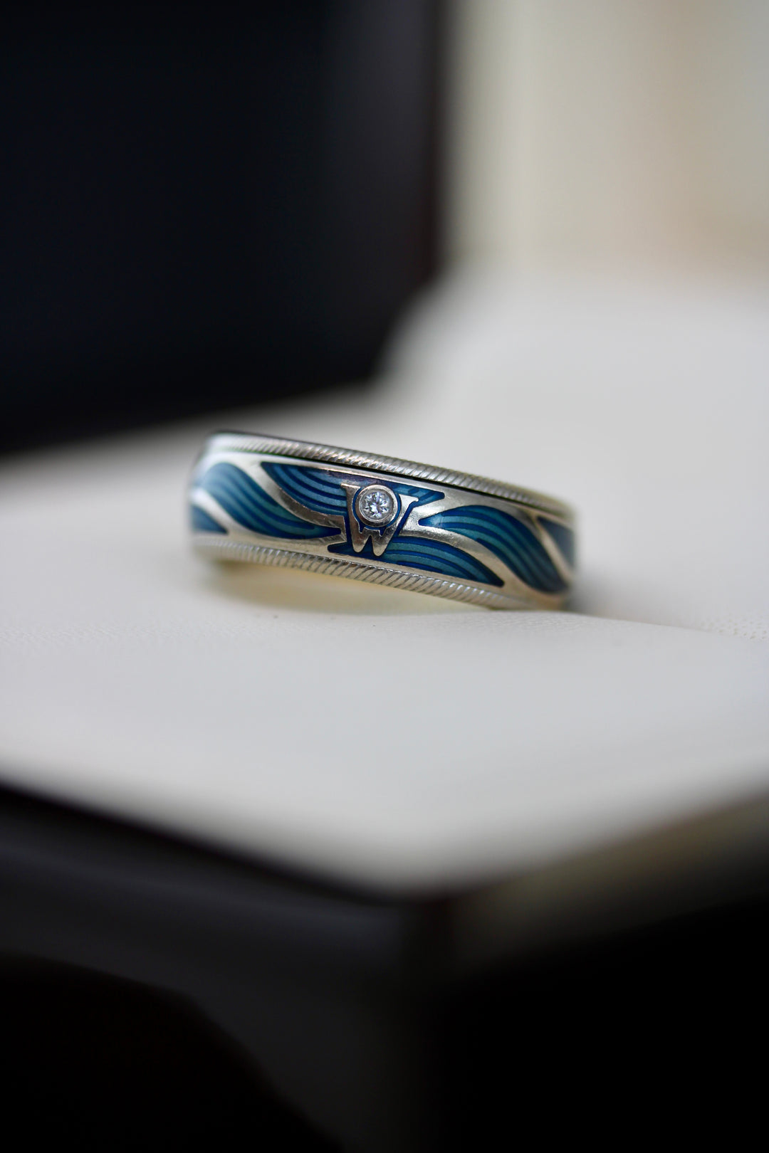 Wellendorff Shimmerring Waves aus 750 Weißgold