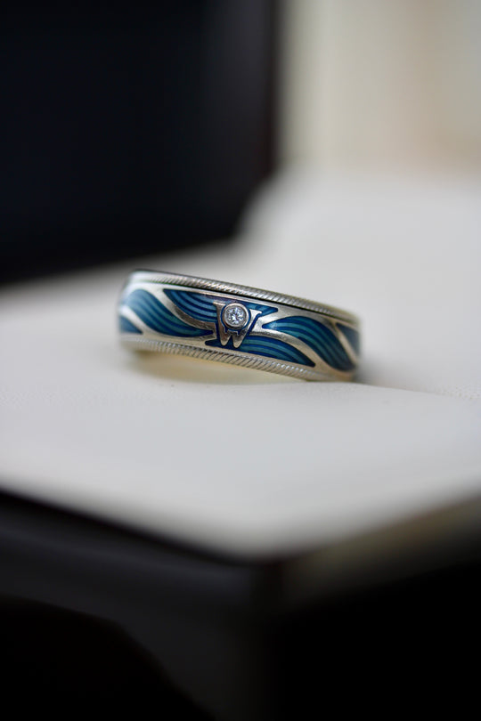 Wellendorff Shimmerring Waves aus 750 Weißgold