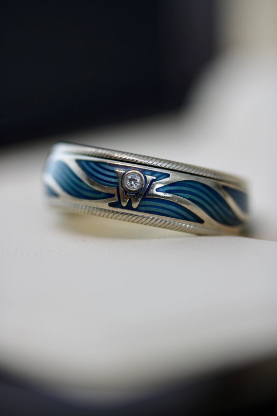 Wellendorff Shimmerring Waves aus 750 Weißgold