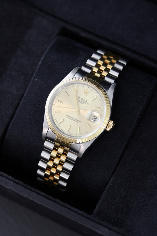 Rolex Oyster Perpetual Date 34 mm Champagne Dial (Full Set)