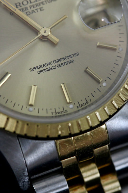 Rolex Oyster Perpetual Date 34 mm Champagne Dial (Full Set)