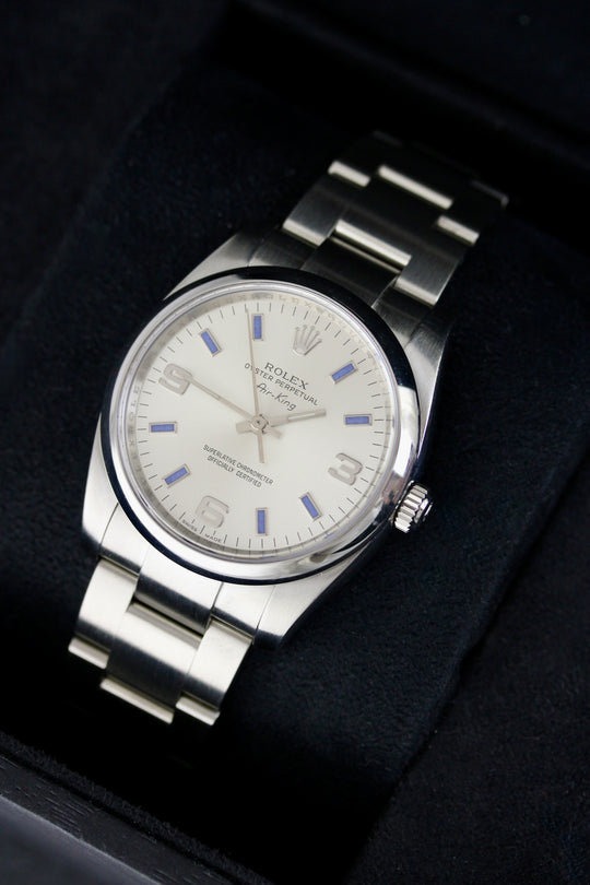 Rolex Air-King 34 mm Purple Index (Full Set)