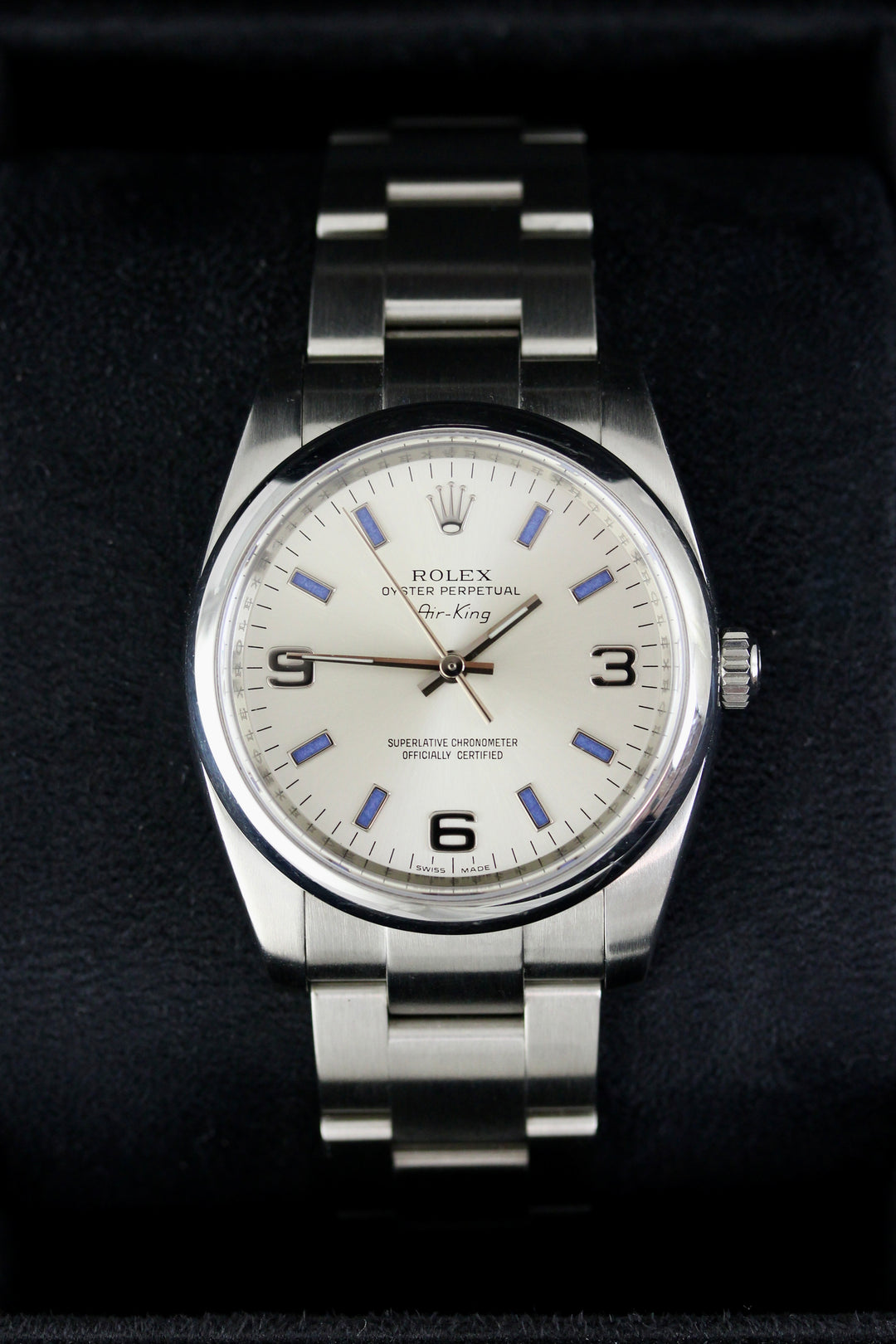 Rolex Air-King 34 mm Purple Index (Full Set)