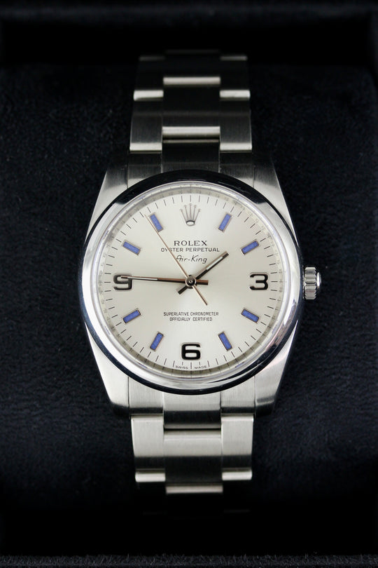 Rolex Air-King 34 mm Purple Index (Full Set)