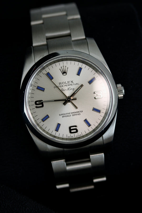 Rolex Air-King 34 mm Purple Index (Full Set)