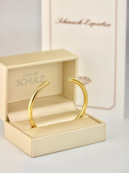 Offener Brillant-Armreif aus 750 Gelbgold