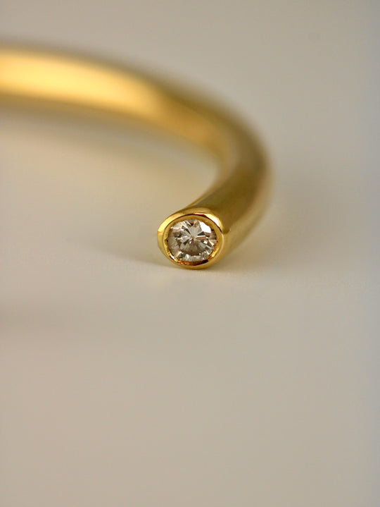 Offener Brillant-Armreif aus 750 Gelbgold