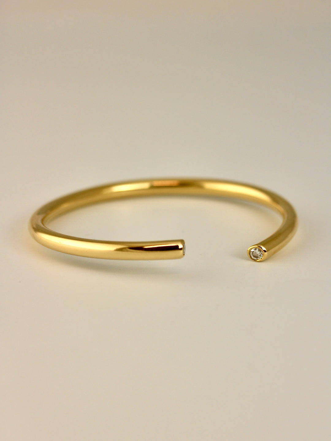 Offener Brillant-Armreif aus 750 Gelbgold