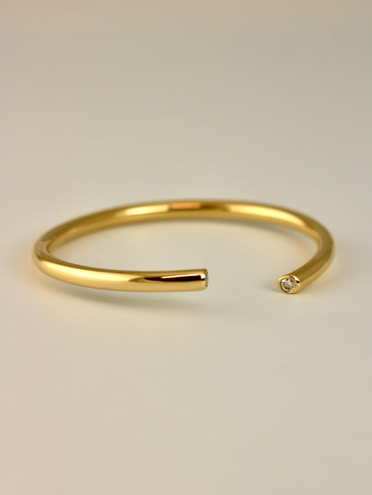 Offener Brillant-Armreif aus 750 Gelbgold