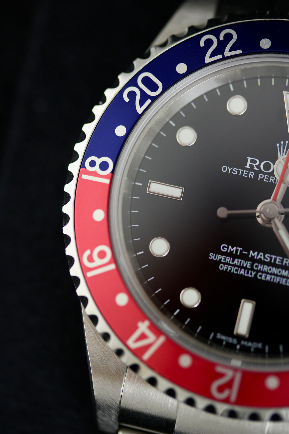 Rolex GMT-Master II Pepsi 16710BLRO M-Serie Kaliber 3186 Stick Dial LC100 (Full Set + Jubilee 62510H) | Absolut Sammlerset