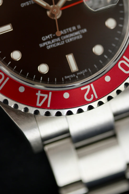 Rolex GMT-Master II Pepsi 16710BLRO M-Serie Kaliber 3186 Stick Dial LC100 (Full Set + Jubilee 62510H) | Absolut Sammlerset