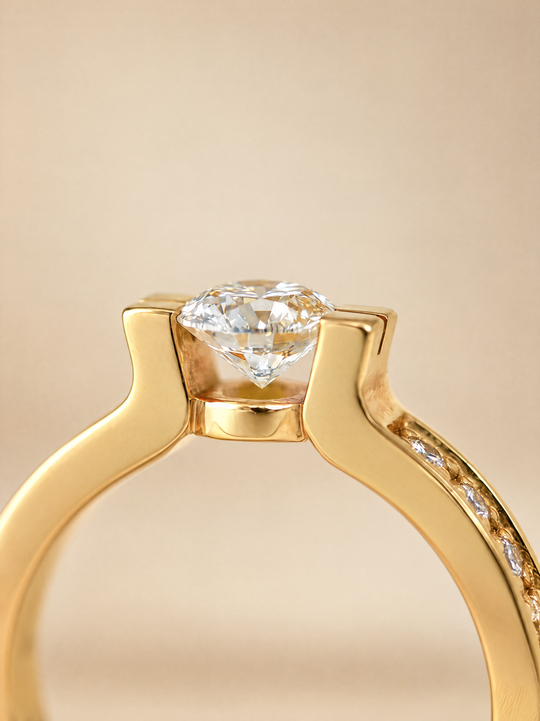 Brillant-Ring aus 750 Gelbgold mit 0,70 ct Diamantbesatz
